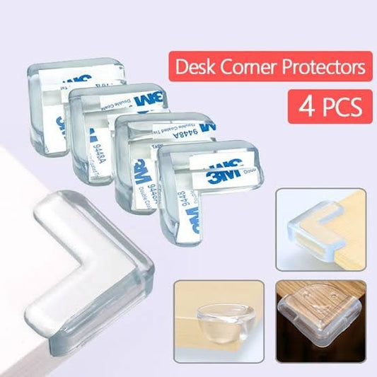 4PCS Transparent Silicone Corner Protectors for Baby Safety
