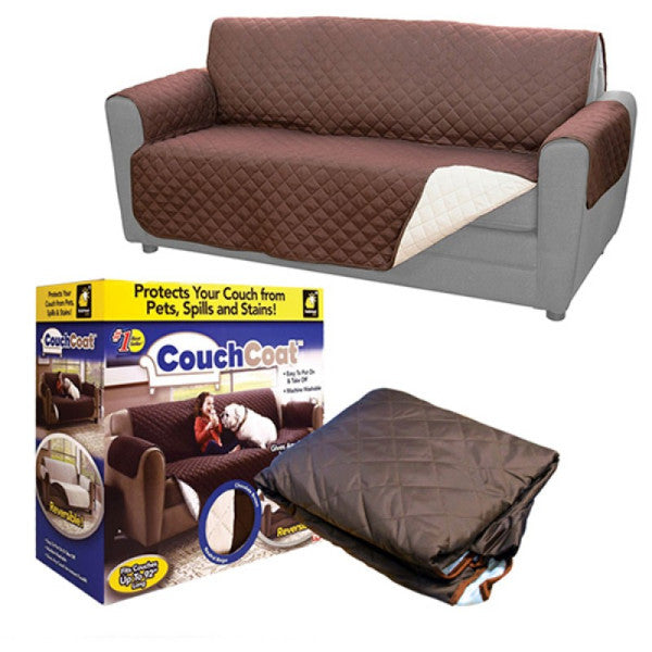 Reversible Quilted Sofa Cover – Washable Furniture Protector