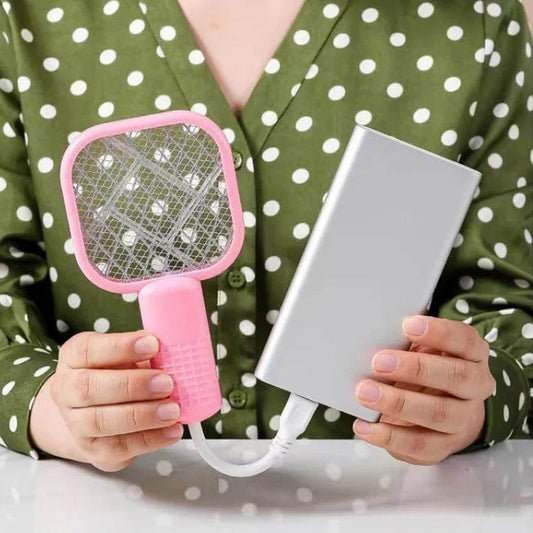 Electric USB Mosquito Killer Racket with LED Light