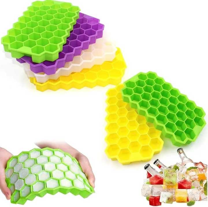 36-Cube Silicone Ice Cube Tray with Lid