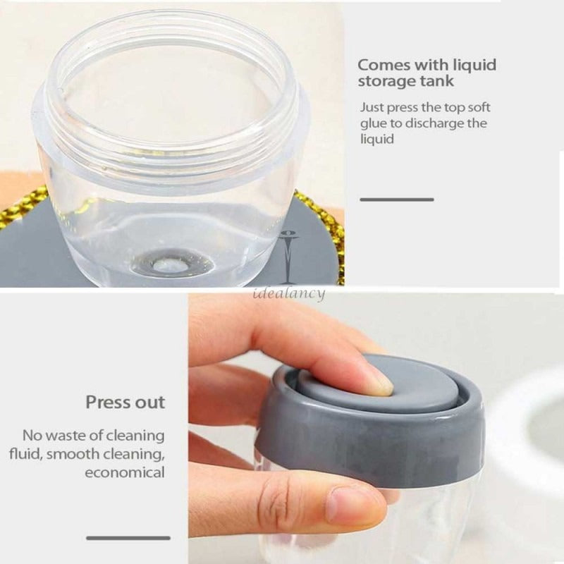 Kitchen Soap Dispensing Palm Brush with Built-in Soap Dispenser