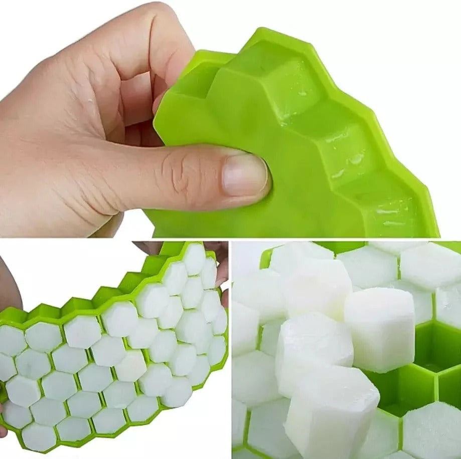 36-Cube Silicone Ice Cube Tray with Lid