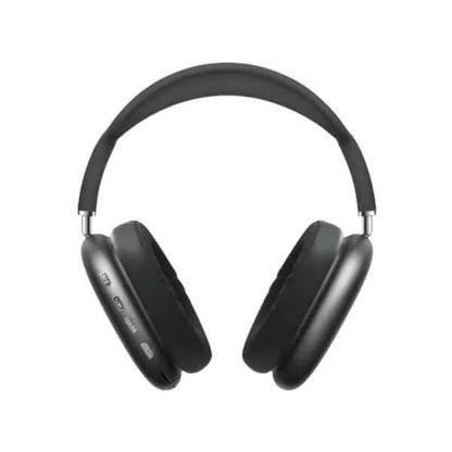 Black over-ear wireless headphones shown from the side against a plain white background. EchoWave P9 Wireless Headphones